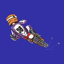 Grembiule scuola elementare blu bambino MOTOCROSS