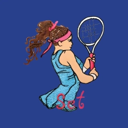 Grembiuli bambina scuola elementare blu TENNIS