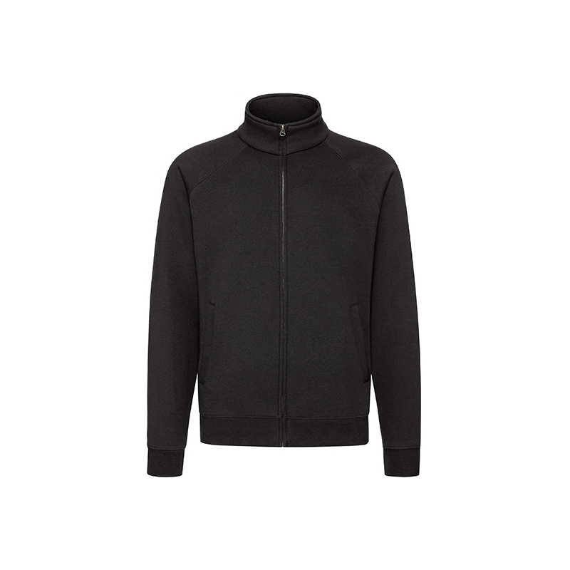 FELPA PREMIUM NERO ZIP INTERA